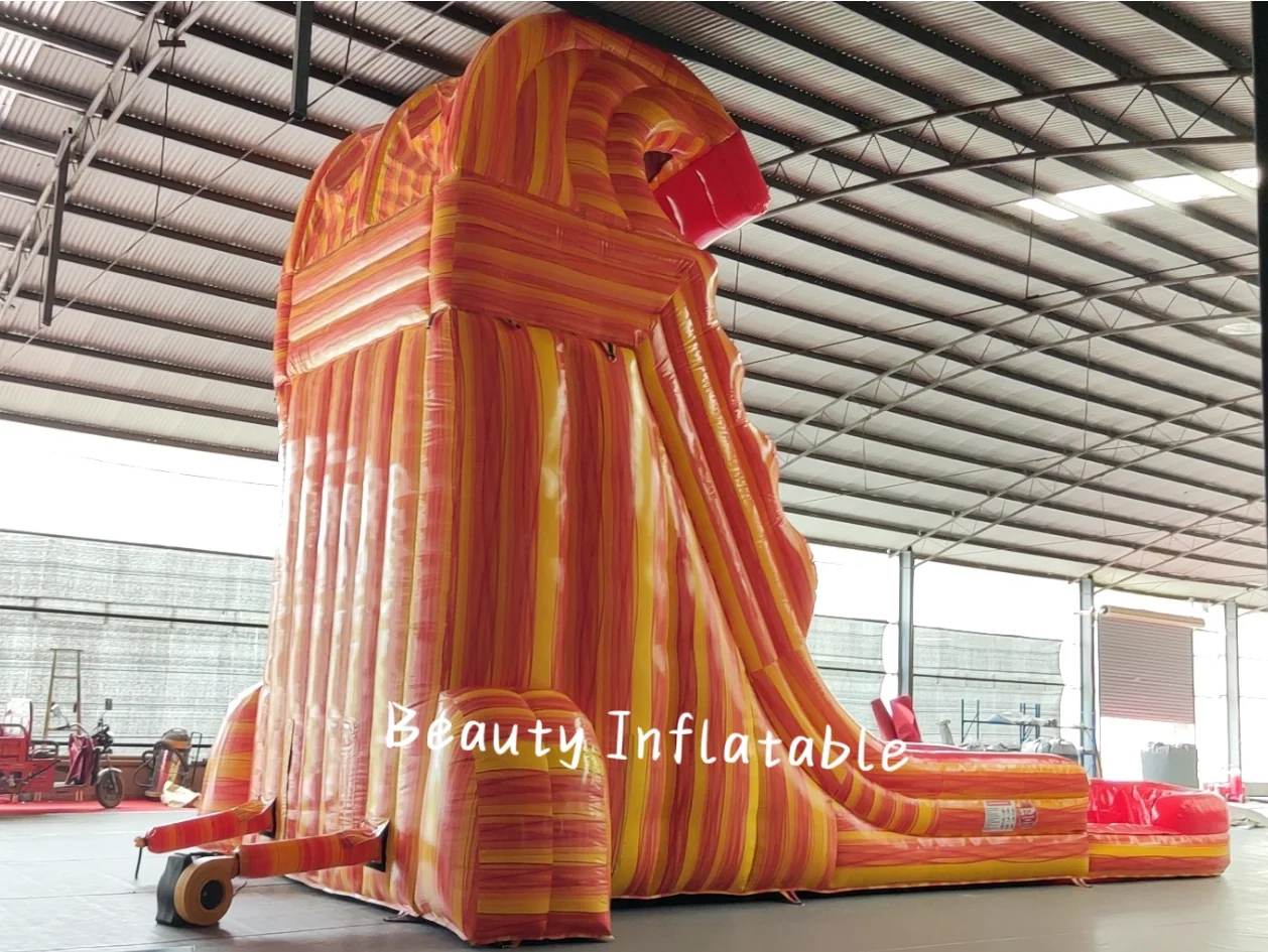 Commercial PVC 25ft tall grade inflatable water slides backyard inflatable water slide with swimming pool for adult
