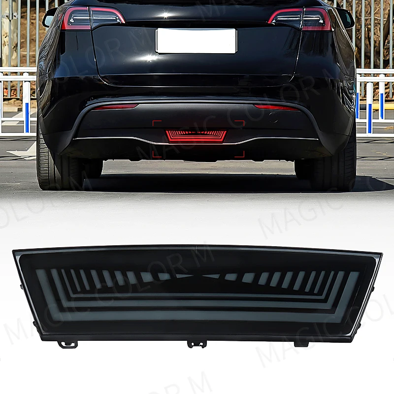 Car Accessories Led Rear Bumper Turn Signal Brake Pilot Light Tail Fog Lamp For Tesla Model Y 2019 2020 2021 2022