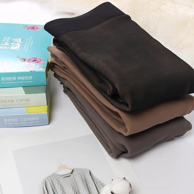 Winter Fleece Warm Sexy Fake Transparent Leggings Thicken 85/200/300 g Fluffy Fuzzy Warm Women Pantyhose Tights