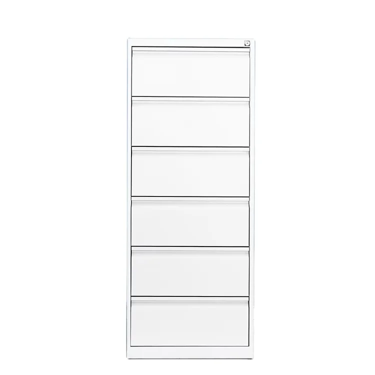 Sanjian customized KD white home  office file document storage lockable 6 drawer steel metal filing cabinet
