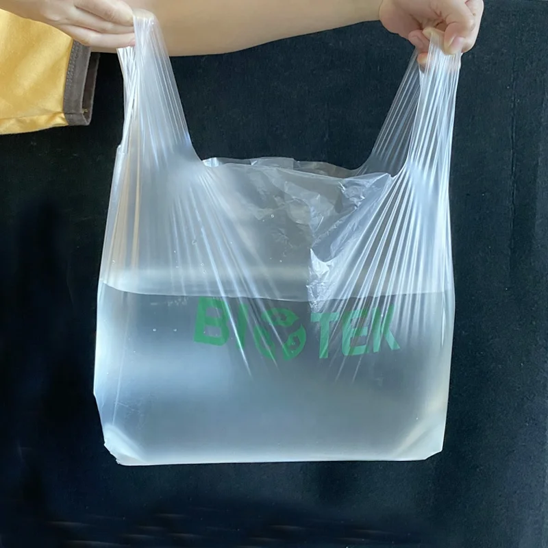custom HDPE carry out thank you plastic t shirt shopping bag carrier bag for food packing