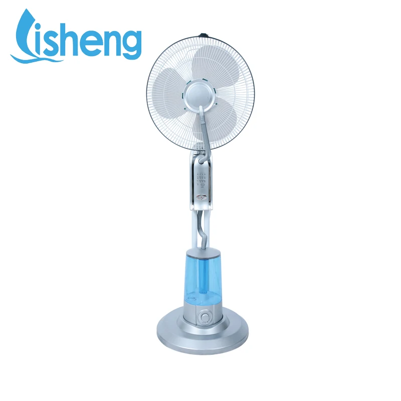 16 Inch 220V Industrial Water Spray Mist Stand Fan Electric Plastic Color Box Floor Electric Power Free Spare Parts 3 PP Blades