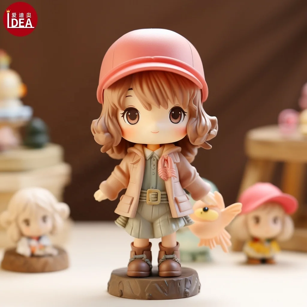 Resin Anime Figure PVC Cute Girl Desktop Collection  Cartoon Pendant Blind Box Vinyl Lovely AI Girl