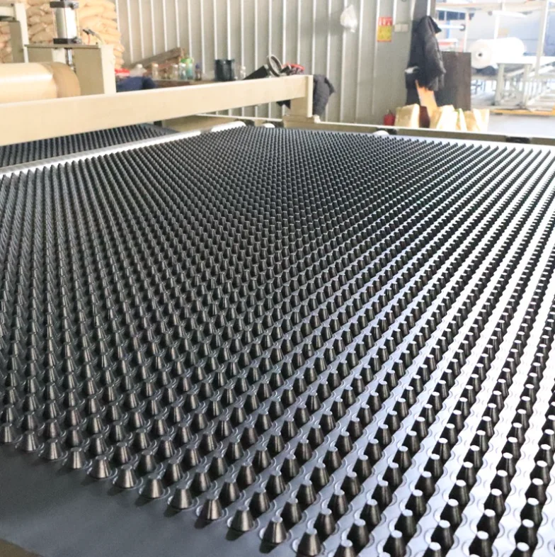 HDPE drainage dimpled membrane for foundation dampproofing and wall waterproofing