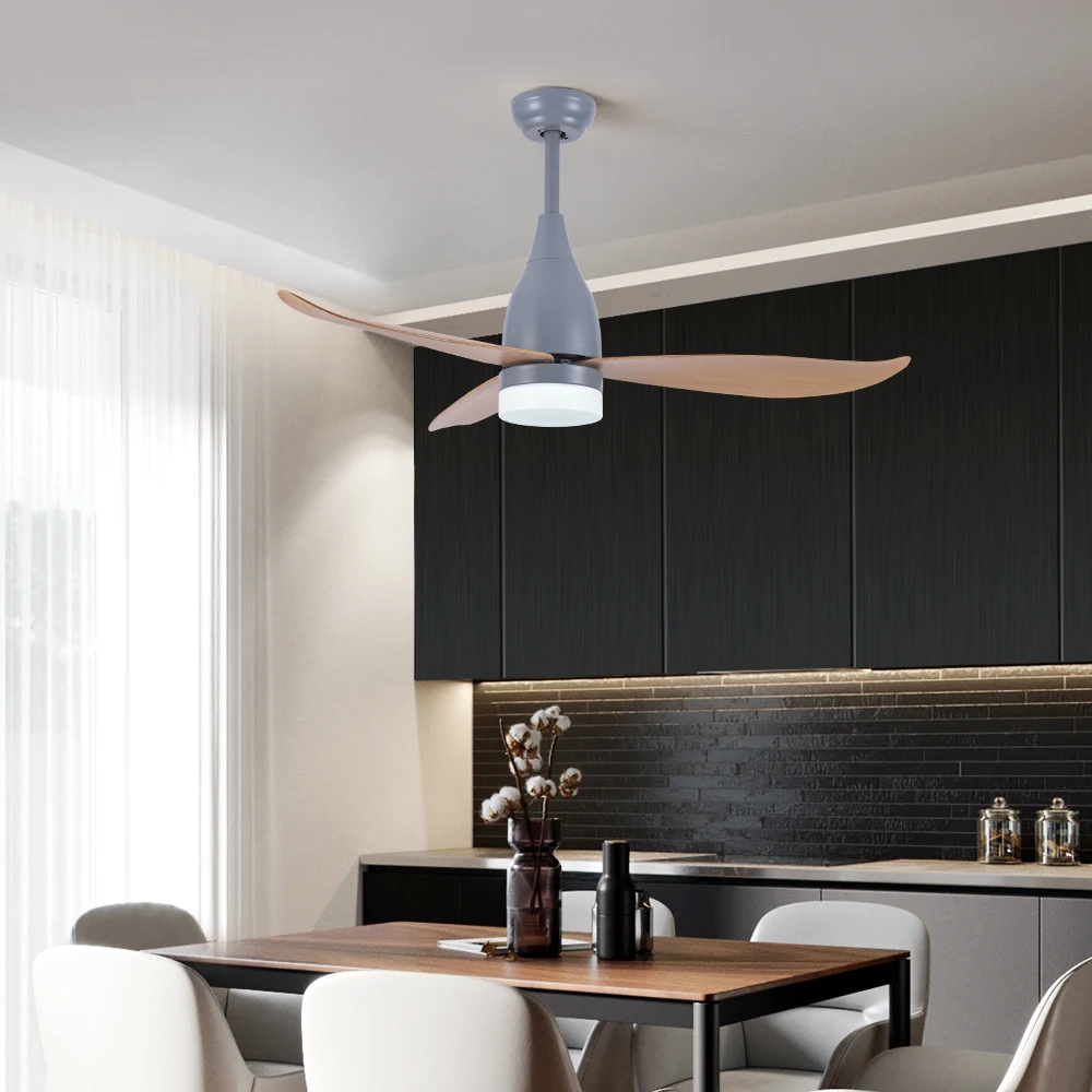 Modern 44Inch Living Room Ceiling Fan With Light Home Remote Control USA Electric 220 Volt Ceiling Fan With Lights