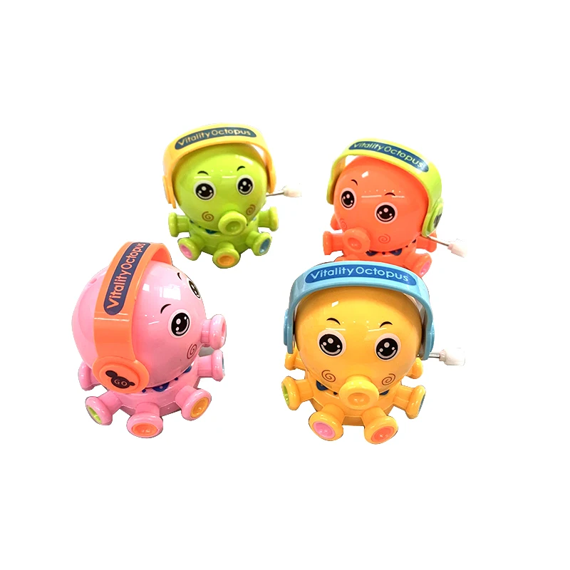 
2021 hot Cute wind-up walking plastic octopus toy with earphone for baby Giving gifts 