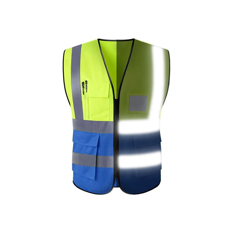 Wholesale OEM Polyester Customize Logo High Visibility Reflective Work Construction Safety Vest