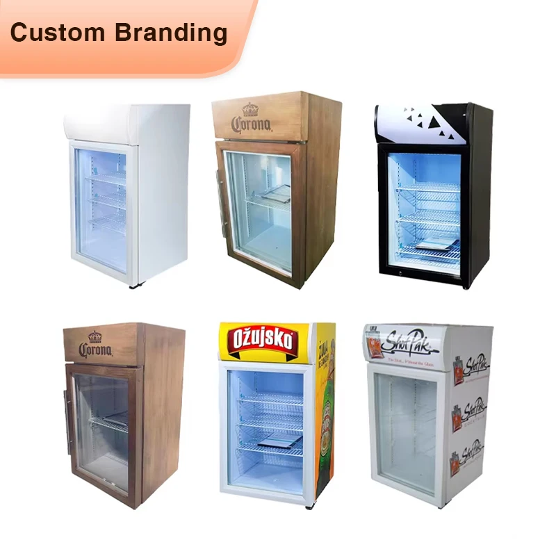 Meisda SC68B 68L mini compressor display cooler commercial fridge with single glass door