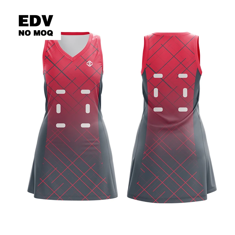 OEM Sublimation Netball Sportswear Netball Dress Design Jersey Uniforms