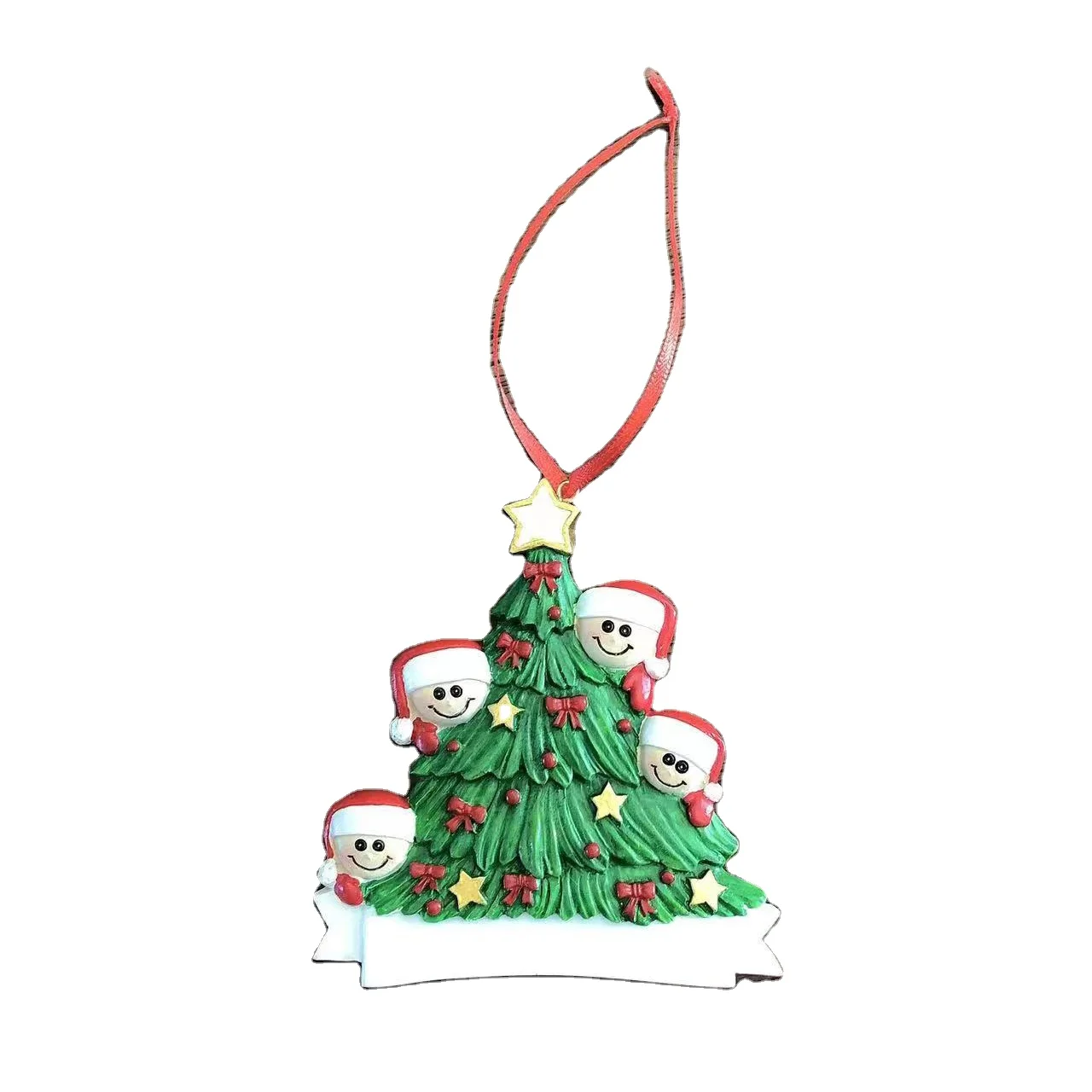 Custom Hand coloring Christmas Decor Resin Crafts Christmas Hanging Ornament Christmas Ornament