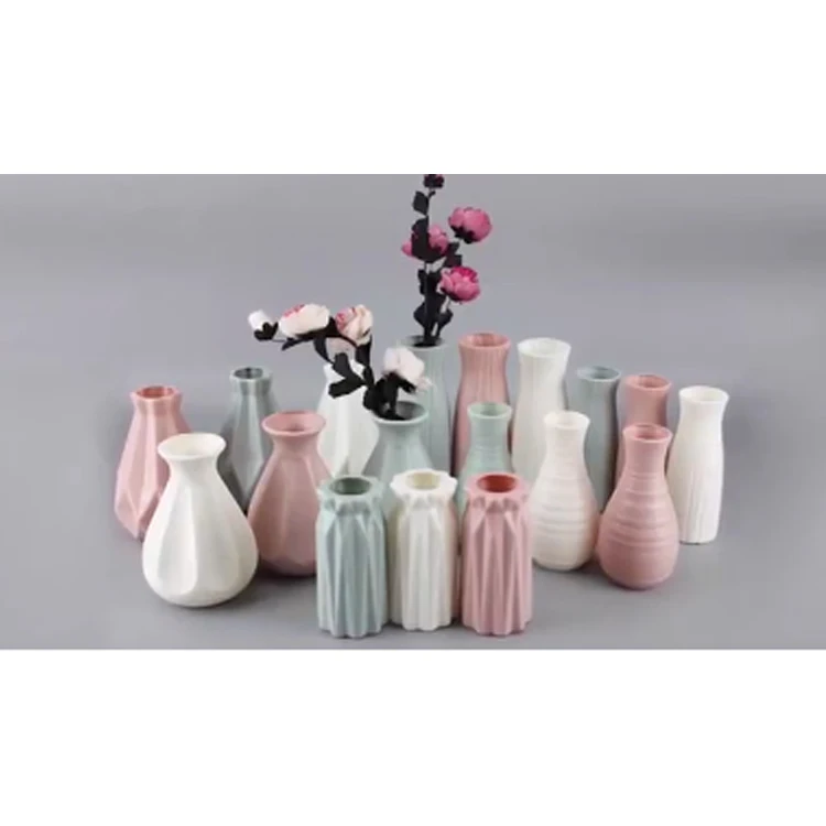 Wholesale custom single china flower rose case decorative long bud vase for modern home hotel