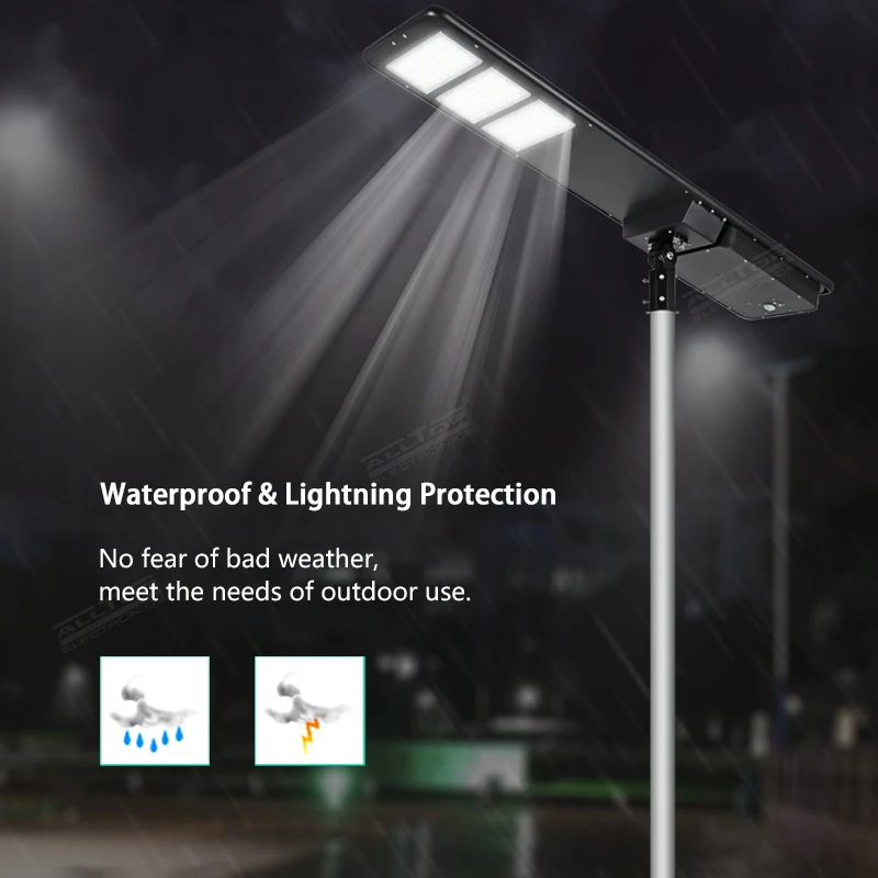 ALLTOP High Power SMD Black IP65 Waterproof 300w Highway Road Outdoor Solar LED Street Lights