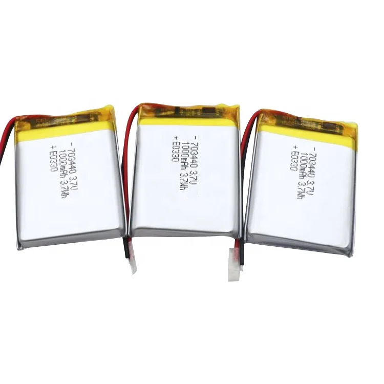 China Wholesale High Quality 703440  Rechargeable 1000mah Li Ion Polymer Battery