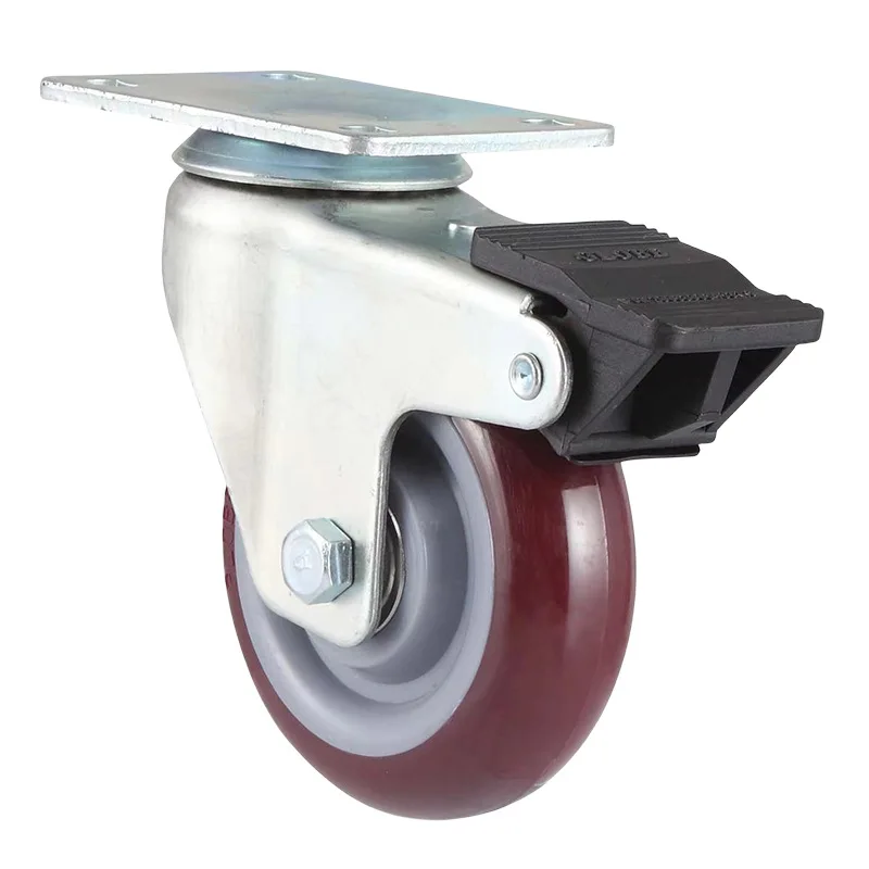 Industrial Casters High Load Capacity Universal Wheel Caster for Furniture Vehicle Rigid and Swivel 360 Rotation with Brake