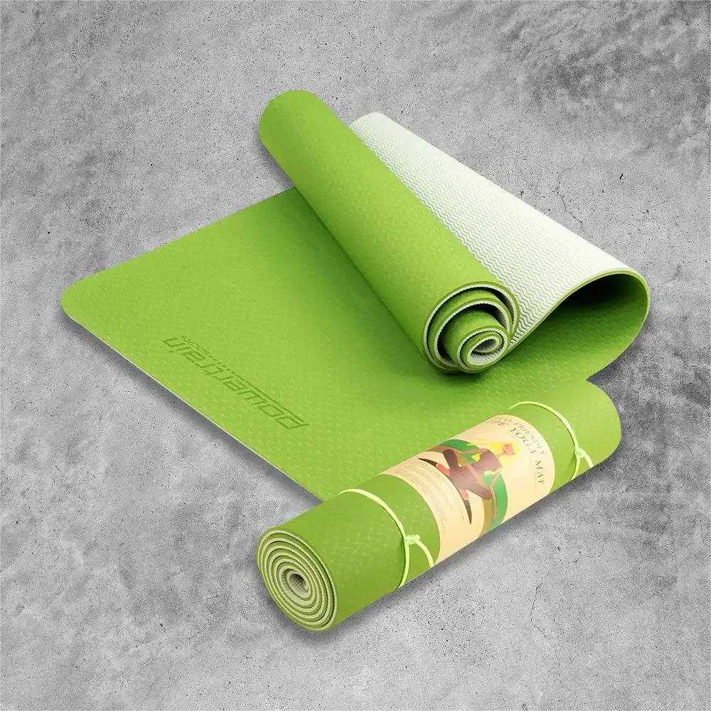 Sansd Dropshipping Tpe Yoga Sport Gym Yoga Matt Anti Slip 6mm Custom Logo Uv Print Eco Friendly Double Layer Tpe Yoga Mat