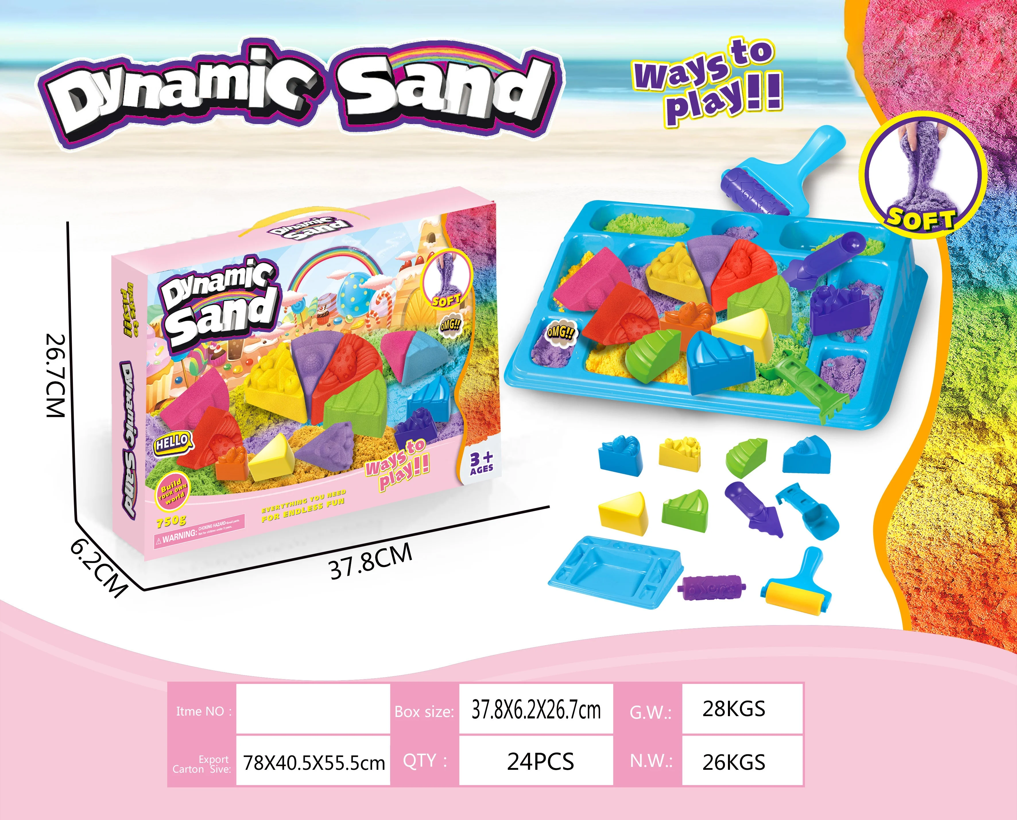 SL Cake Sea World Animals Mold Kit 750g DIY Space Magic Sand Play Set Sensory Toy With Plate For Kids Boy And Girl