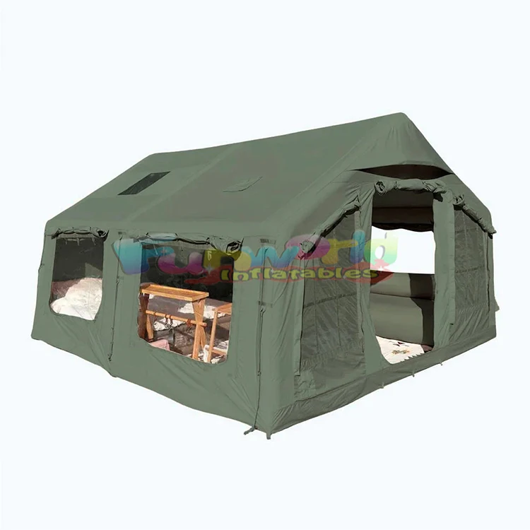 Luxury party camping tour waterproof outside events outdoor travel inflatable air cube tent house with led lights travelling