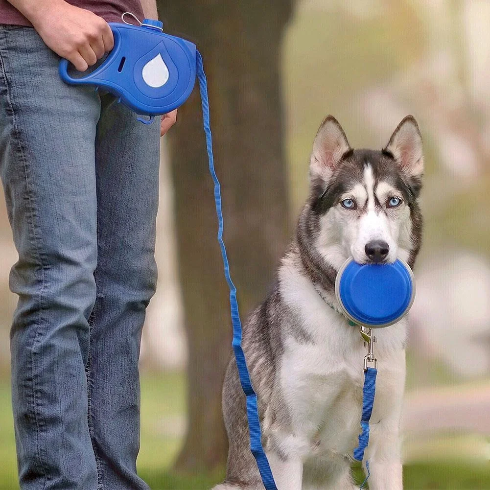 New Arrival Dog Leash with Water Bottle Bowl Pet Accessories