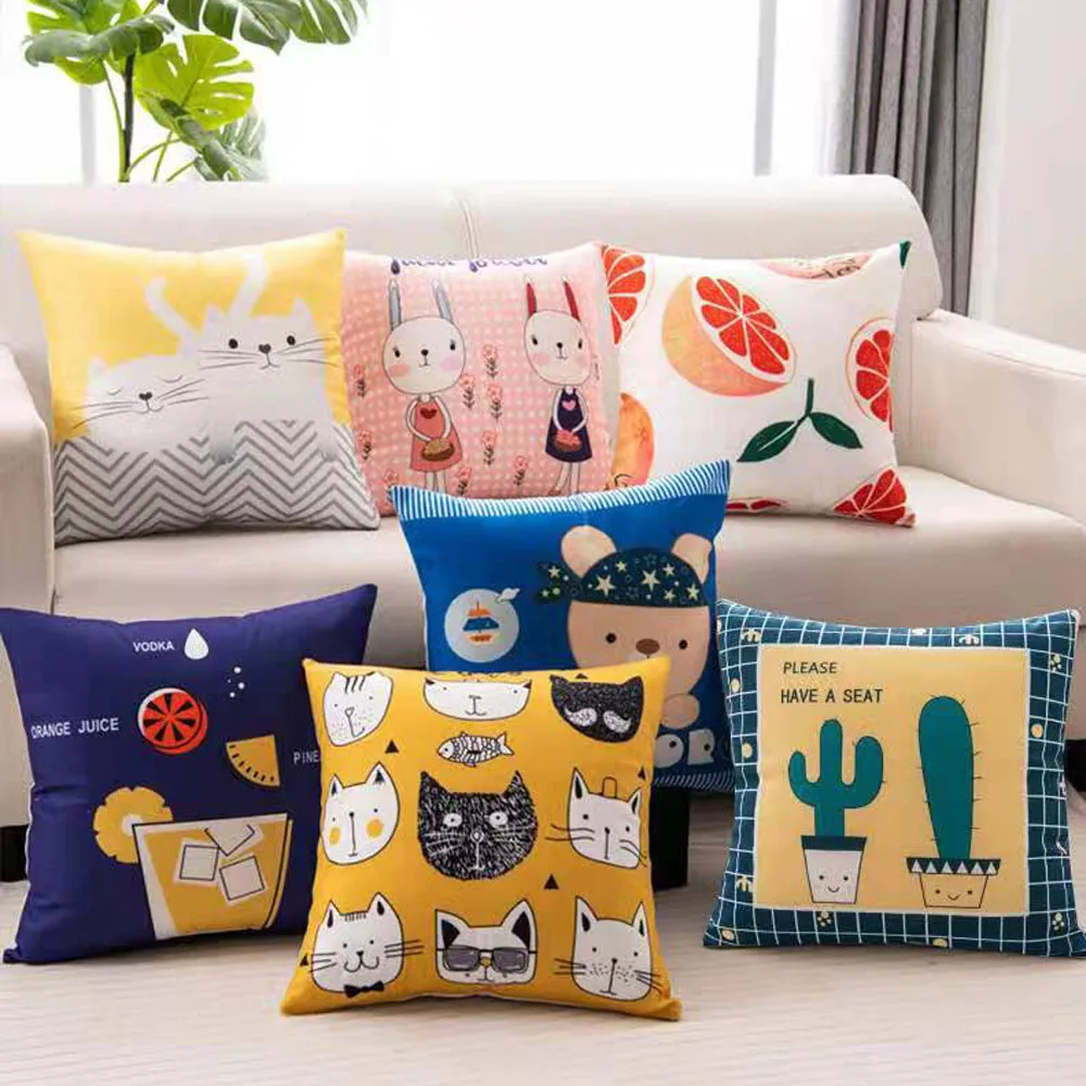 Manufacturer square shape digital printing sleeping pillow, custom shape pillow anime