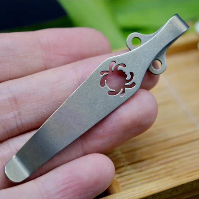 High Quality Customized Cheap EDC Titanium Pocket Belt clips Knife