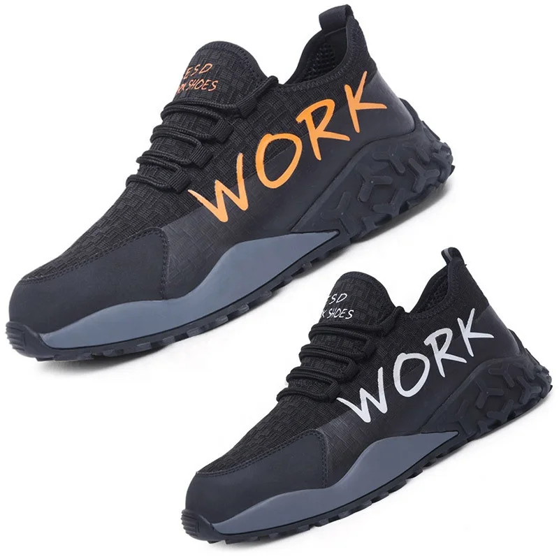 
TZLBX-249 fashionable steel toecap lightweight breathable casual wear-resistant anti-skid work ESD safety shoes 