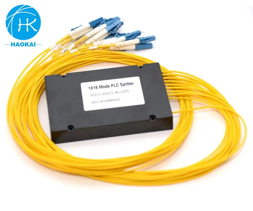 ABS box FTTH 1x8 1x16 1x32 Passive Fiber Optical PLC Splitter with SC APC connector
