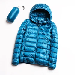 Portable Coat women winter down feather jacket women Light Jacket with hood down coat