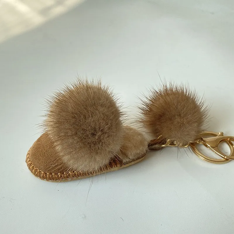 Hot Boots Key Ring Accessories Female Shoes Keychain Accessories Keychaine Ring Plush Shoe Keychain