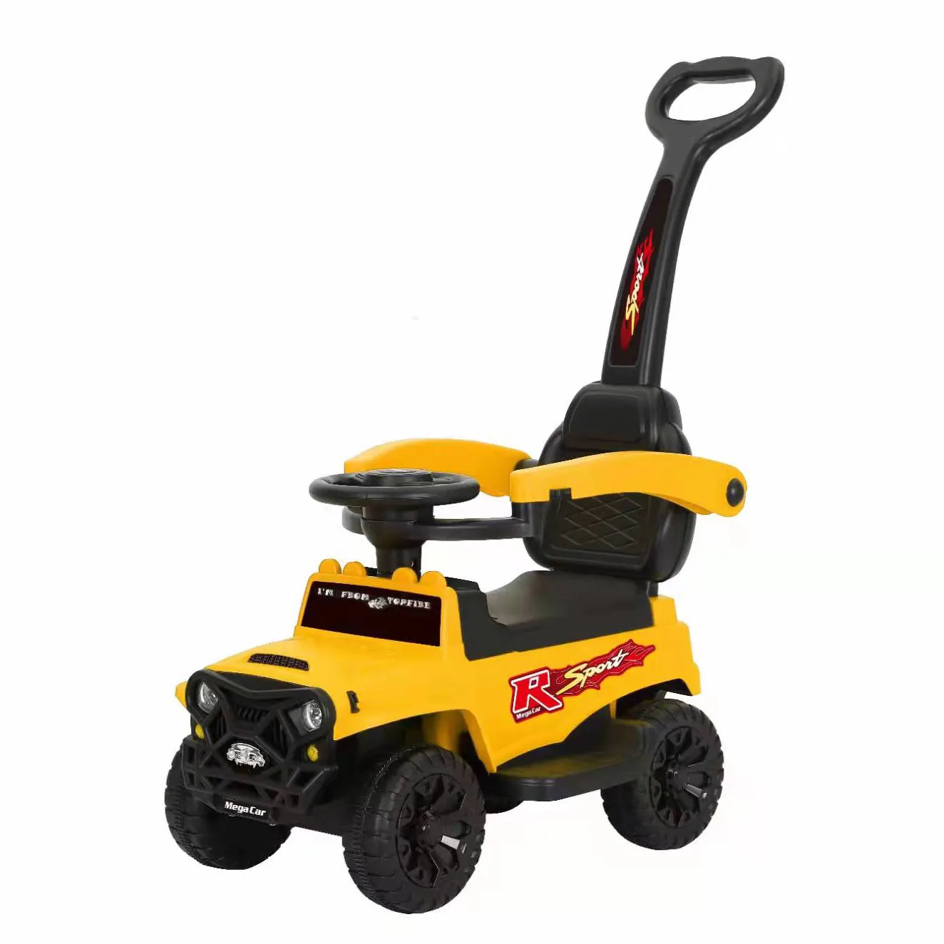 children vehicle wiggle foot floor sliding car kids ride on 3 in 1 push baby toys walker stroller mega car deluxer with canopy