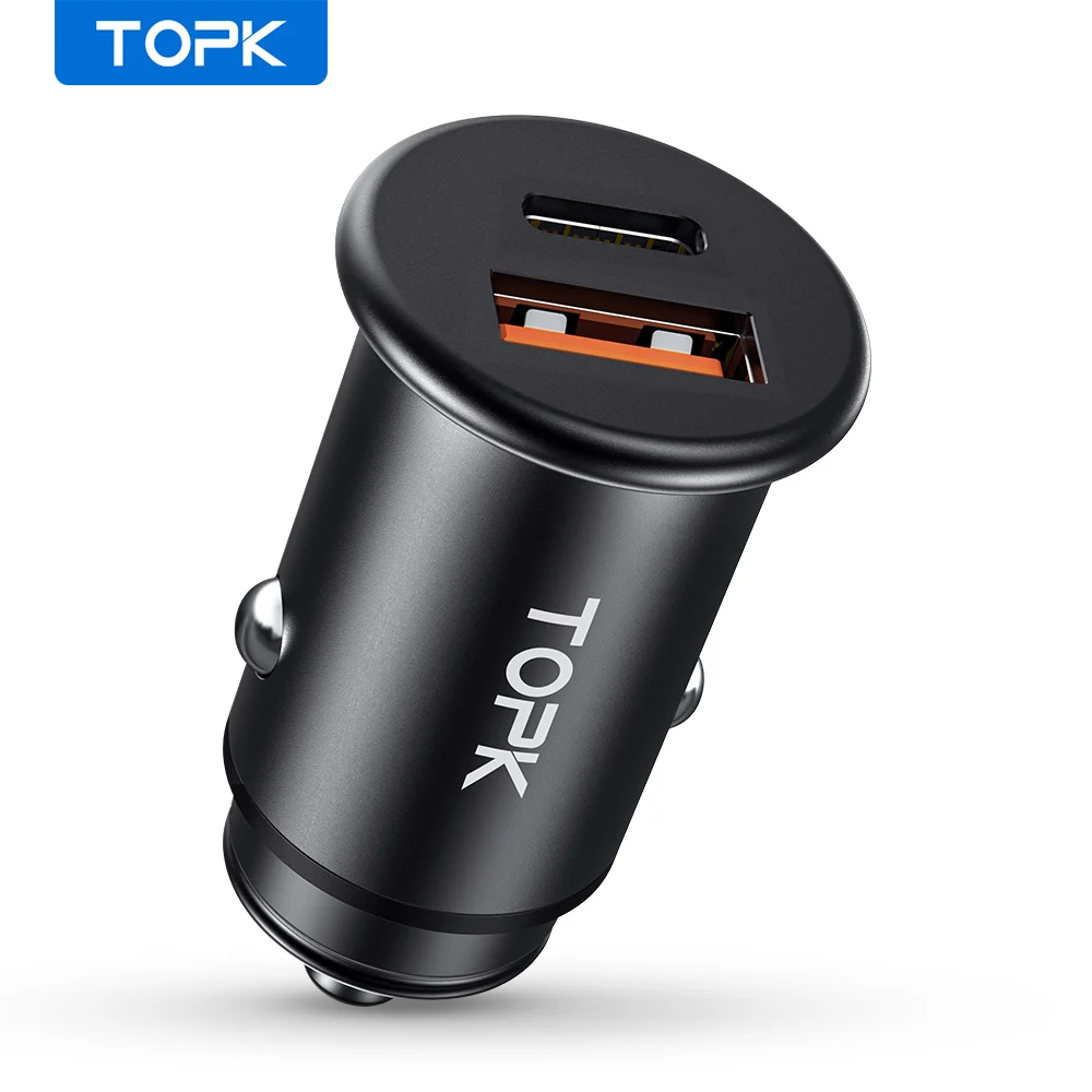 
TOPK G219Q 3A Fast Charger Quick Charge 3.0 PD USB Mobile Car Phone Charger 
