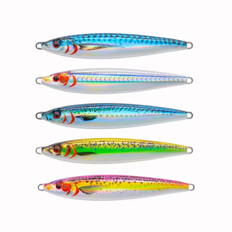3D Printed Green Iron Plate 30g-60g Cast Perch Bait for Bass Fishing Targeted for Spanish Mackerel and Luya Lead Fish