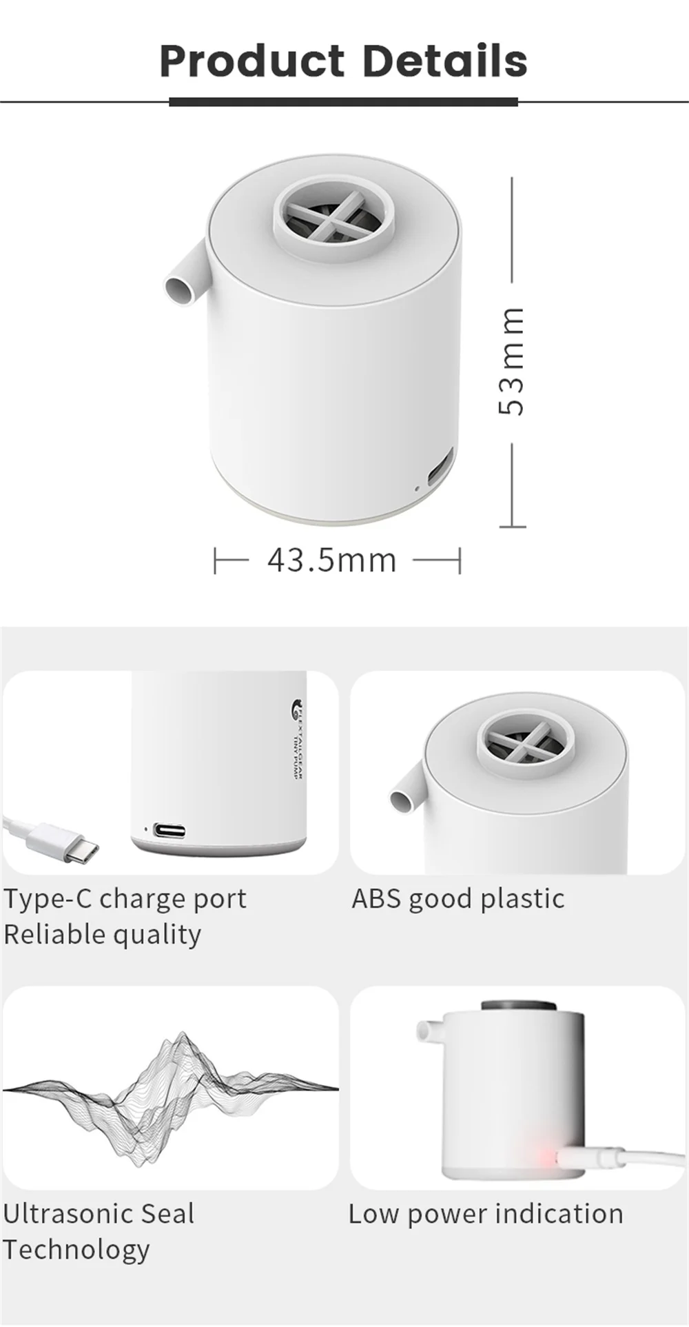 5V Electric air Pump for Inflatables air bed Pillow Cushion Inflator Inflatable AC Electric Air Pump on Outdoor Hiking