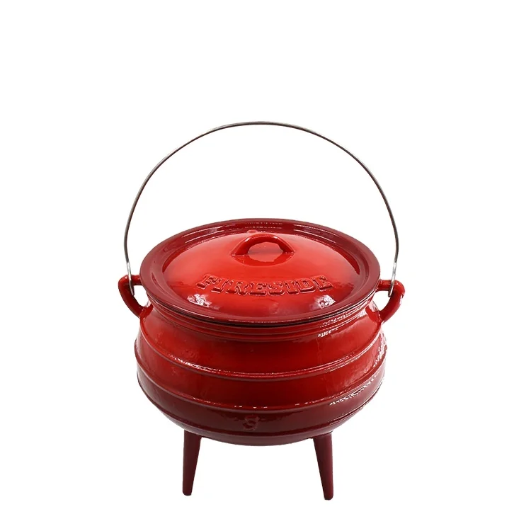 Hot Selling High Quality 20CM/24CM/26CM Hot Pot Cast Iron South African Pot Three Legs Cast Iron Potjie Pot