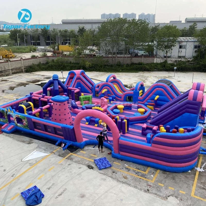 Water Park Color Air Jumping Castle Course Indoor Inflatable Bouncers For Kids