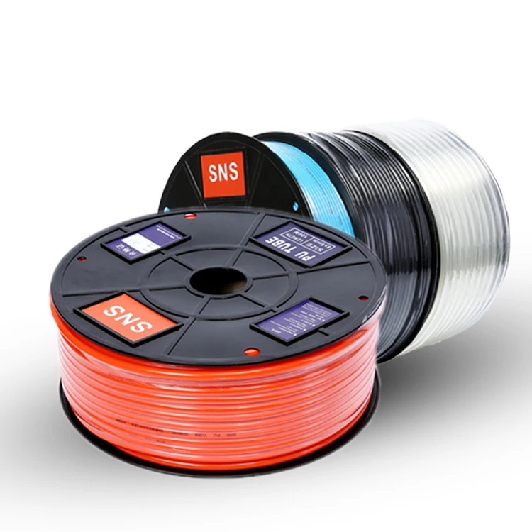 SNS Wholesale Price Black Red Blue Transparent Pu Plastic Straight Air Hose Pneumatic Tube