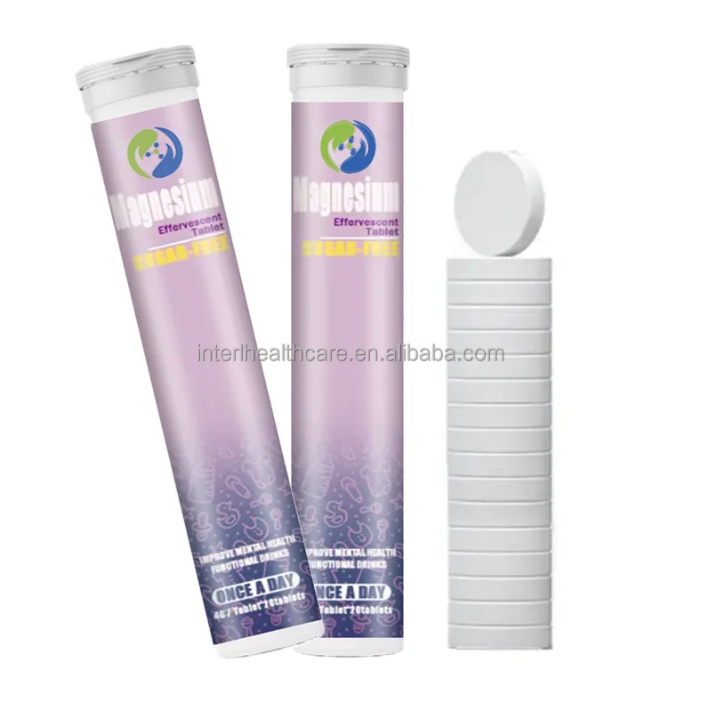 private label Magnesium Tablets Factory Mineral Healthcare Food Magnesium Effervescent Tablets