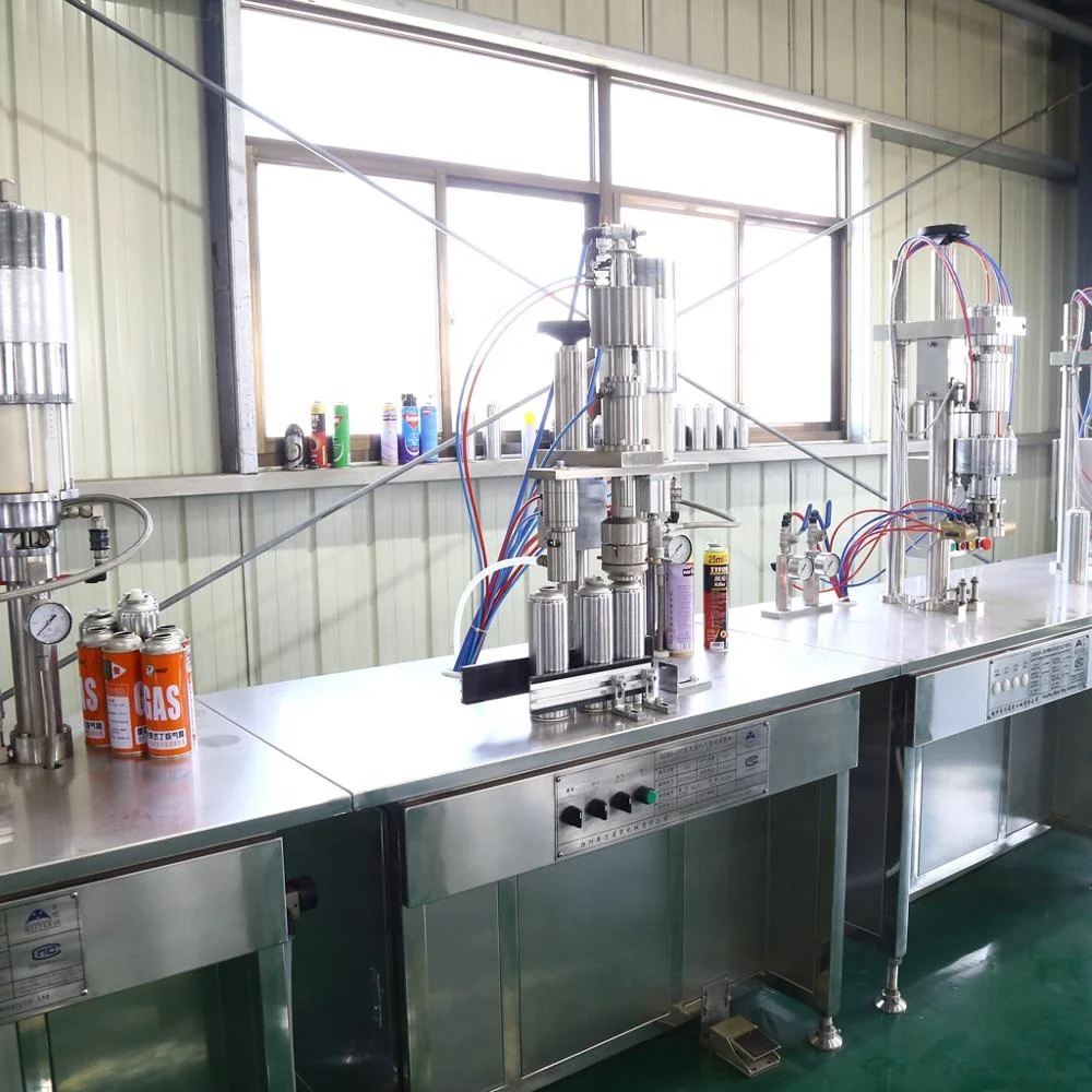 QGBS500 Semiautomatic Insect killer / Insecticide / pesticide / mosquito killer spray Aerosol Can Filling Machine