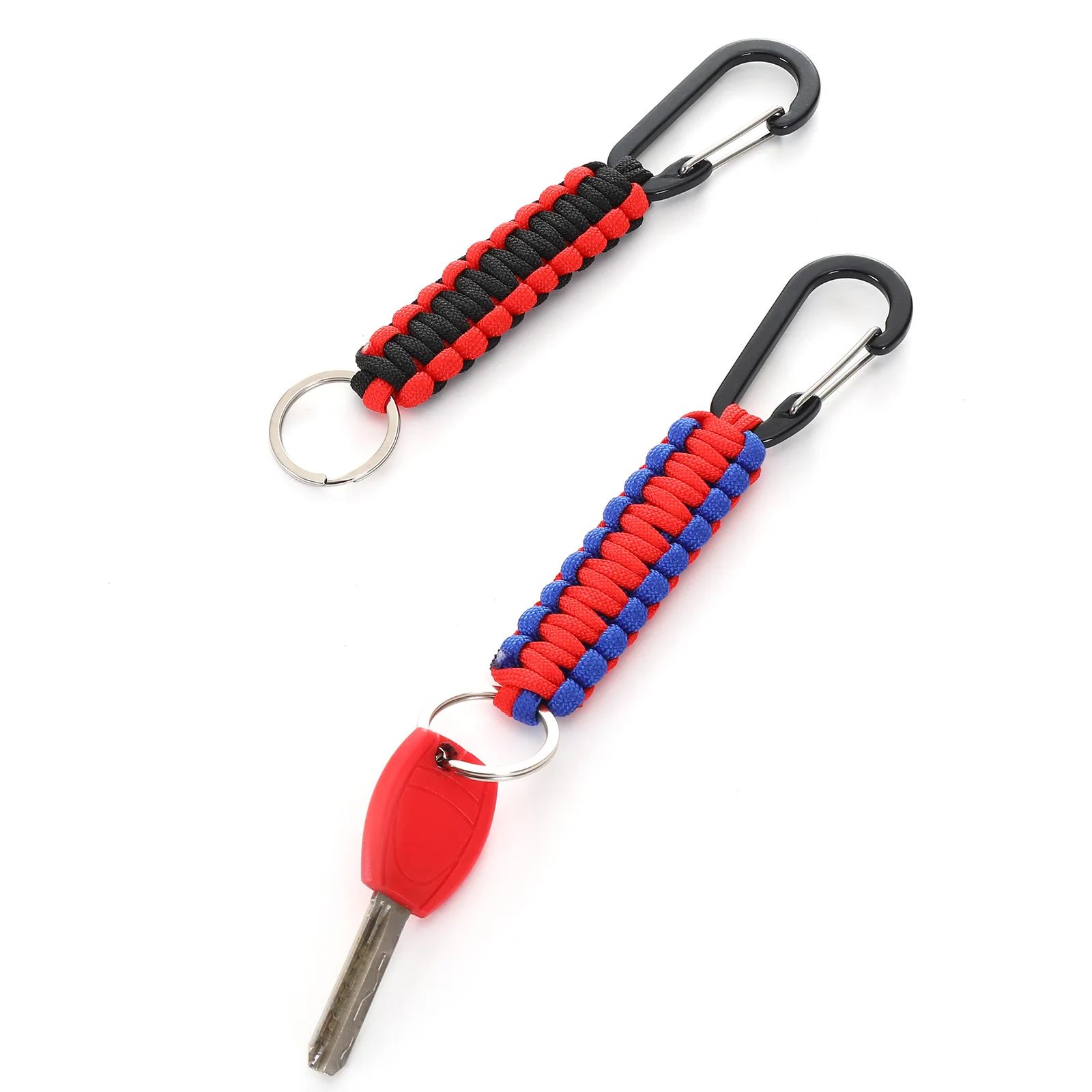 Hot Sale Keychain Carabiner With Key Ring Paracord Key Chain Hanger Heavy Duty Clips for Outdoor