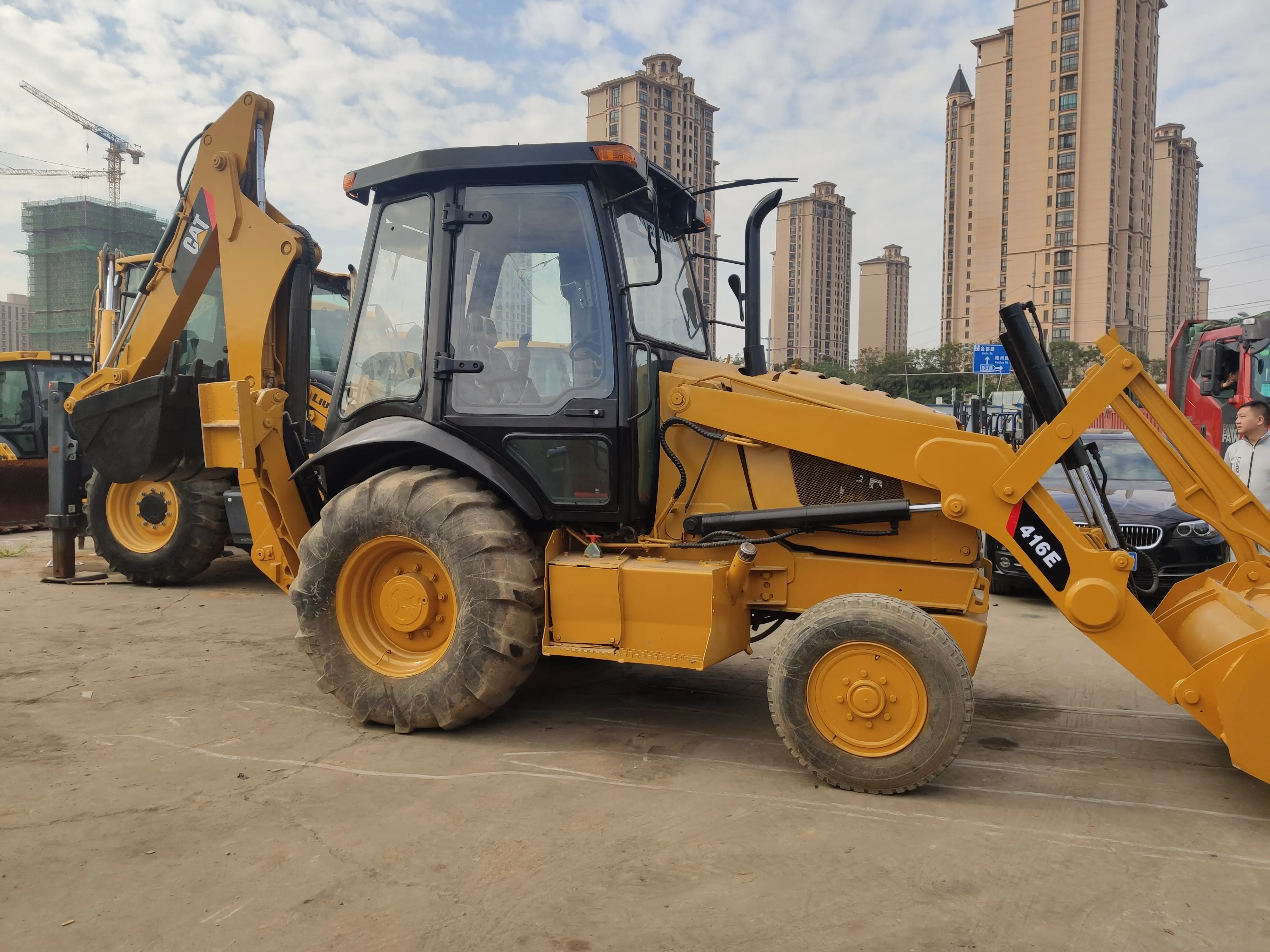 used original Japan CATERPILLAR CAT 416E 416 backhoe loader loaders made in Japan for sale