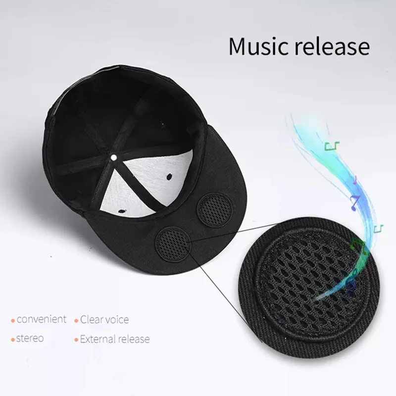 Custom Fashion Wireless Bluetooth Speaker Music Baseball Cap Outdoor Sport Casual Cap