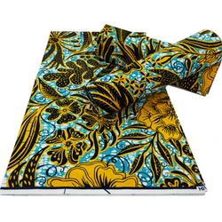 Wholesale African Real Wax Fabric Super Jacquard Weave Textile Nigera Design 100% Cotton Print Anakra Material For Sewing Cloth