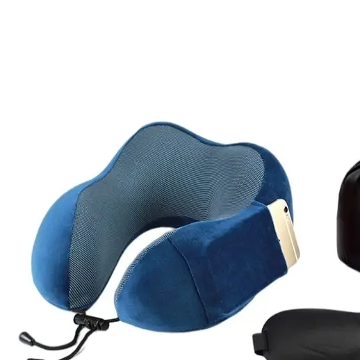 Customizing Foldable U Shape Twist Pillow Neck Support Airplane Inflatable Traveling Sleeping Neck Pillow Memory Foam Pillow 60