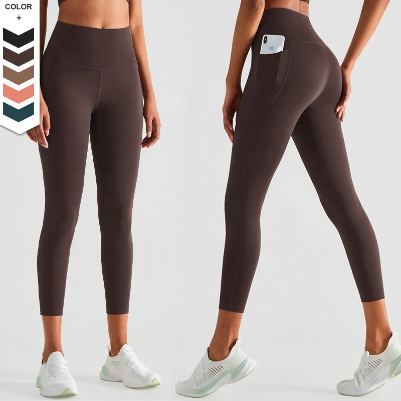 Athletic Apparel Sports Fitness Wear Scrunch Butt Womens Sport Leggings Tights Soft Pocket Yoga Leggings