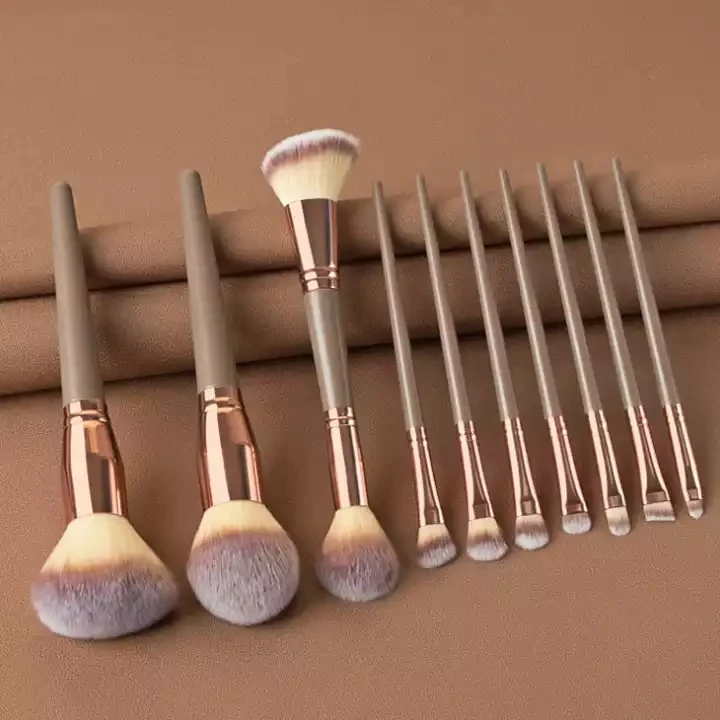 FEIYAN 7pcs/10pcs/15pcs Double Ended Brush Set Low MOQ Private Label Double Sided Professional Makeup Brushes With Case