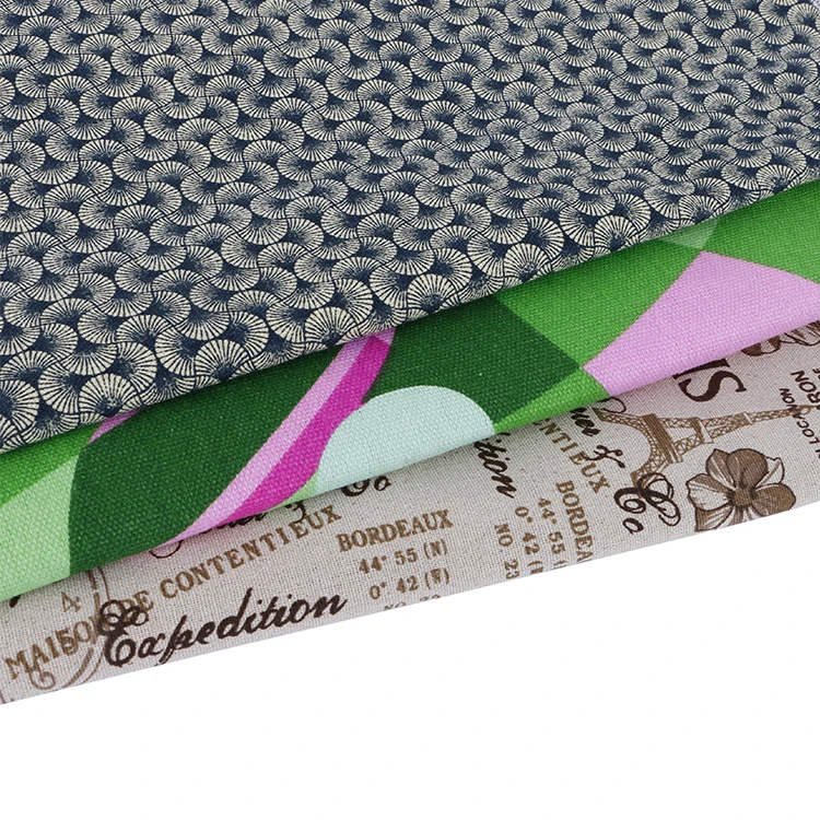 
10s/2*10s/2 88*44 330gsm Sector printed recycled T/C fabric for Tote bags 