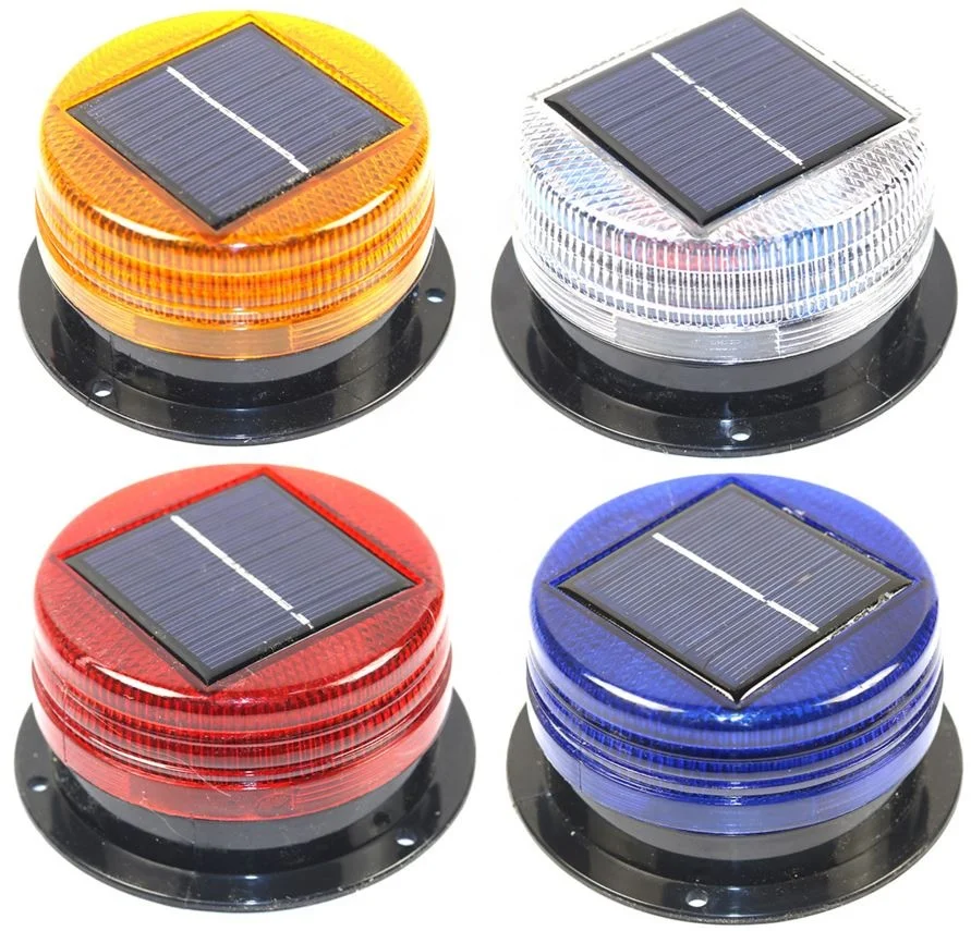 Solar power beacon warning strobe beacon for vehicle traffic safety beacon construction warning forklift tractor crane
