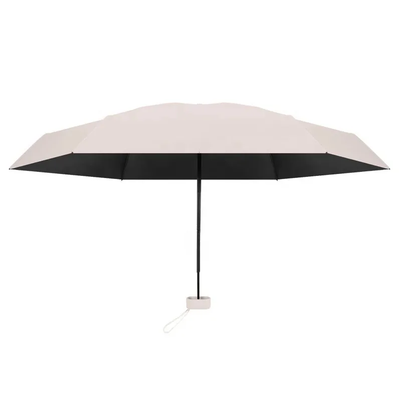 2024 New Design Anti-UV Mini Pocket 6 Fold Umbrella with Hard Case