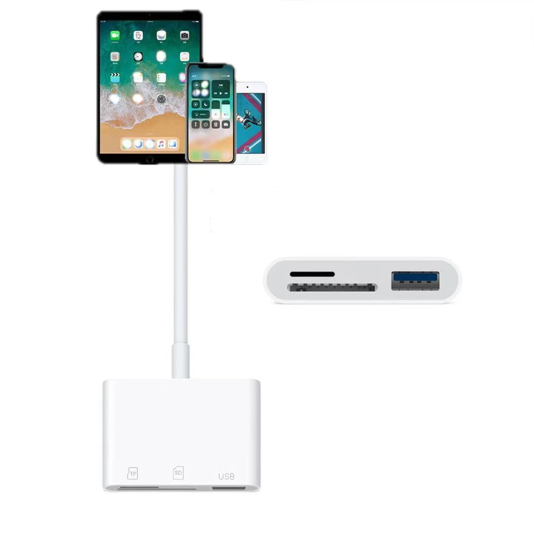 Wholesale USB-C 3 in 1 Type C Male to USB 2.0/SD/TF Card Reader Adapter for macbook docking station