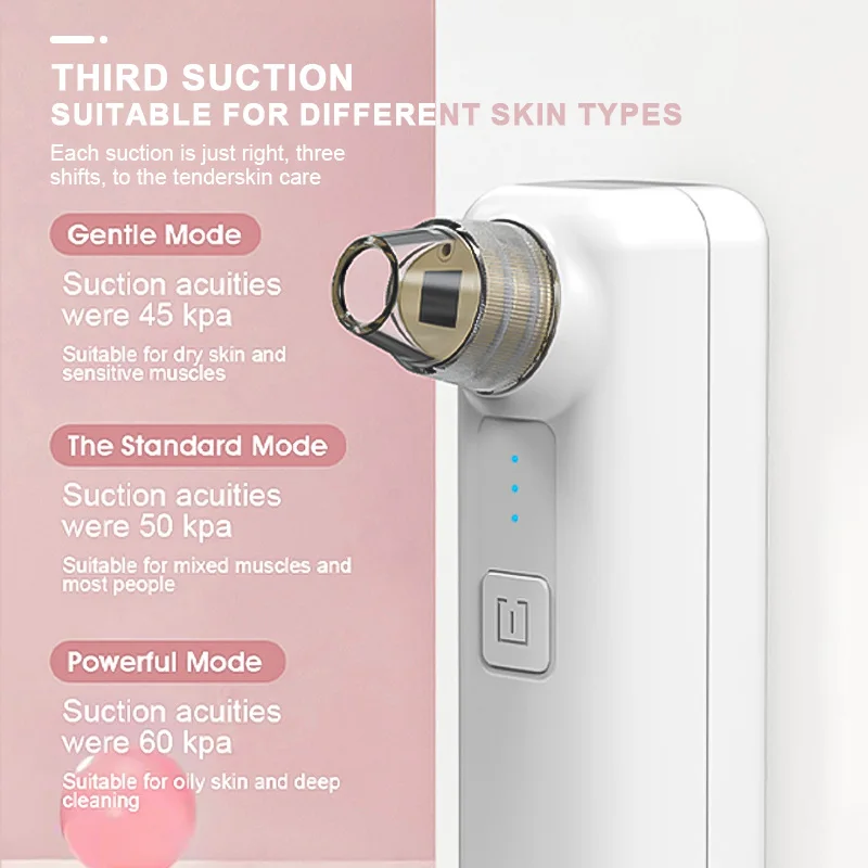 Hot Selling Electric Vacuum Blackhead Remover Facial Pore Acne Deep Cleaning Comedone Zit Pimple Extractor Tool with Camera