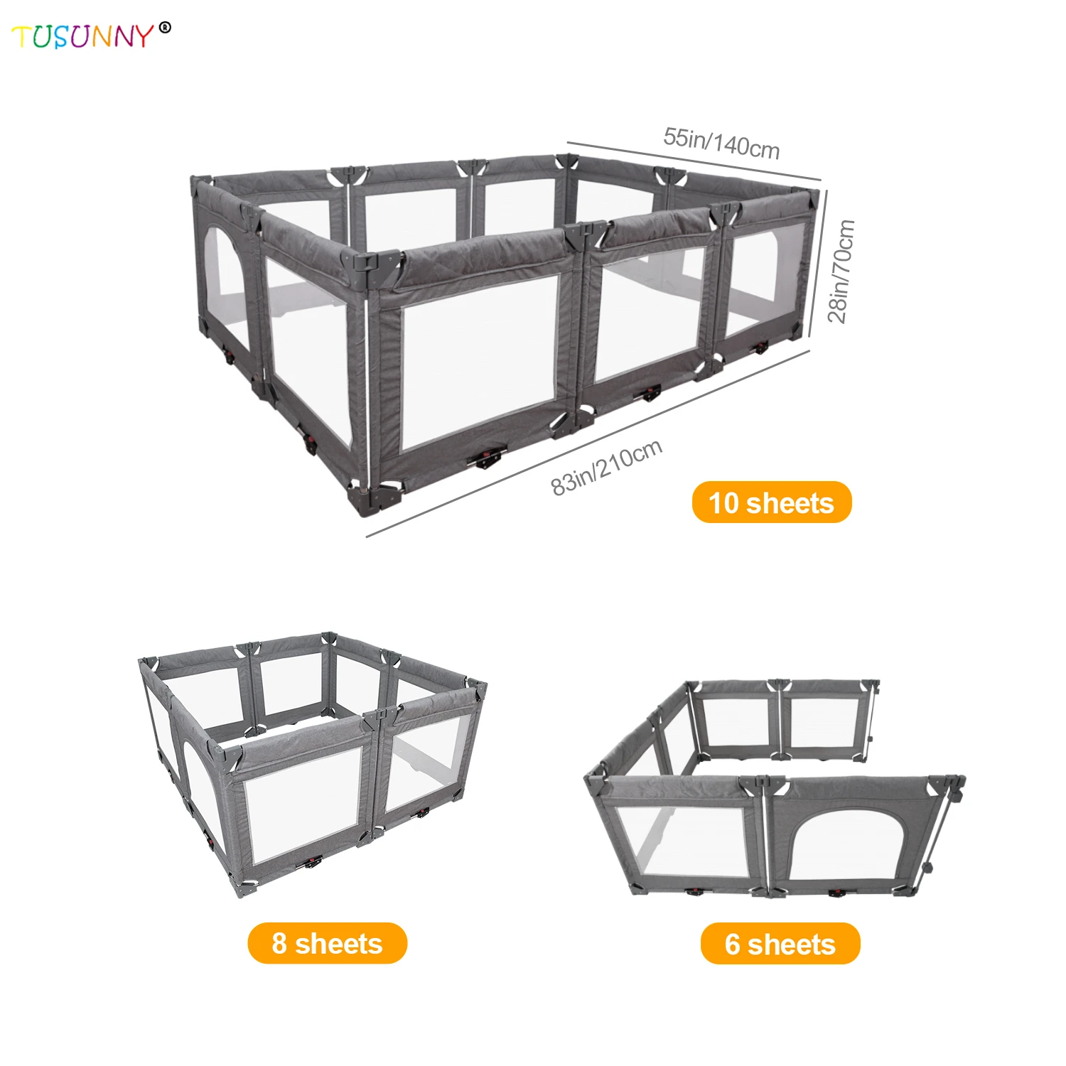 Baby Deformable Folding  Playpens Multi-Combination Toddler Playyard Indoor Foldable Game Play Yard Safety Plastic Fence Kids